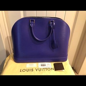 Louis Vuitton Alma Figue Epi GM Purple Tote